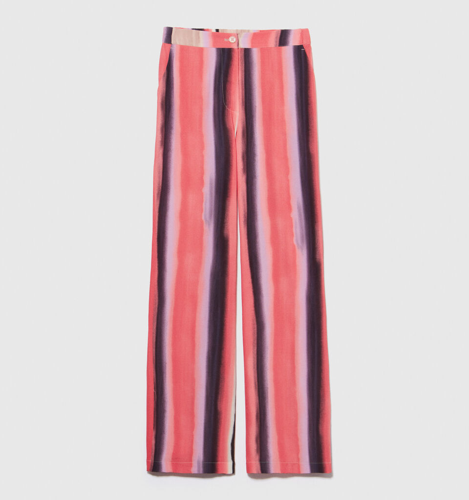 Printed trousers - women's palazzo trousers - Multi-color | Sisley image number 6